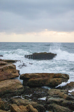rocks and sea