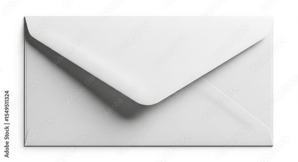 Poster white envelope mockup, blank surface, ideal for branding or messaging, showcasing simplicity and cle