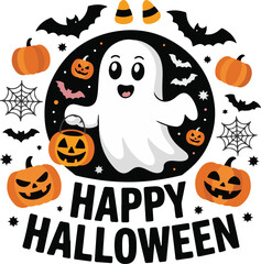 Happy Halloween vector design