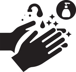 Hand wash icon vector. Clean hands icon vector. Sign and symbols on trendy design vector illustration