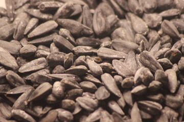 A close up of sunflower seeds