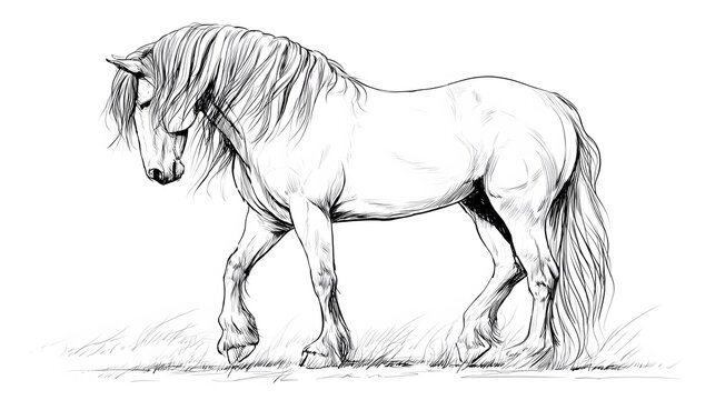 友人が書いた馬の頭部の色鉛筆イラスト 馬のスケッチ」の写真素材 | 165,864件の無料イラスト画像