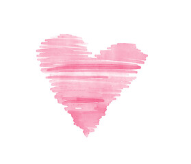 heart drawing doodling watercolor icon