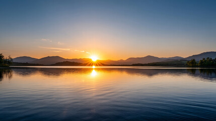 Fototapeta premium Free space nature background your decor. Blurred beach background green coconut palm trees. Sunny day blue sky and sunlight. Summer time. Beautiful nature sea ocean mountains and landscape, scenery