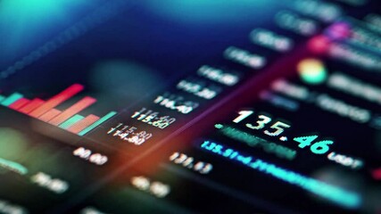 Business Success growth concept stock market and Exchange and bid offer financial on screen display