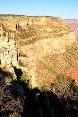 Hazy Sky Day Winter The Grand Canyon Arizona