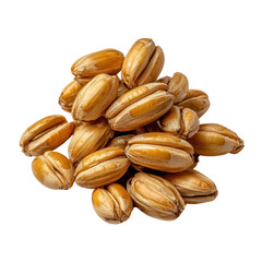 Obraz premium Detailed Close-Up of Raw Grains Piled Together on White Background for Food and Agriculture Concept transparent background