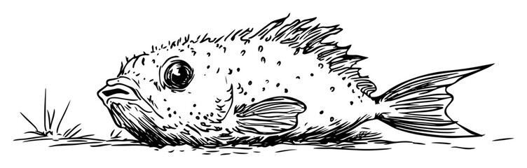 hand drawn scorpionfish vector illustration