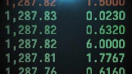 number analytics in trader monitor diagram list of exchange price animation backgrounds illustration