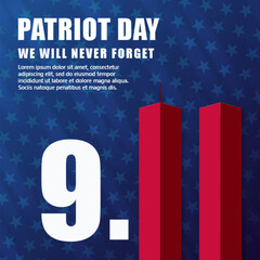 Banners commemorating the September 11 attacks. Patriot Day 9/11 Commemorative Banners with US flags. Patriot Day Banners.