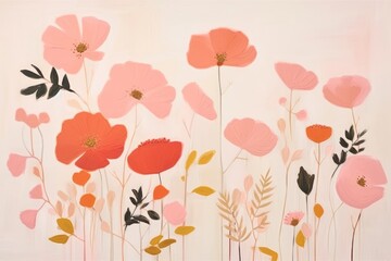 Obraz premium Floral art painting pattern.