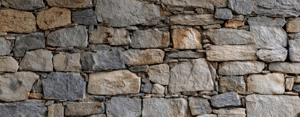 Obraz premium The stunning stone wall showcasing rustic texture and natural beauty.