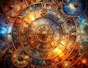 Time Collapse – Abstract Fusion of Sundials and Atomic Clocks in Surreal Paradox Space
