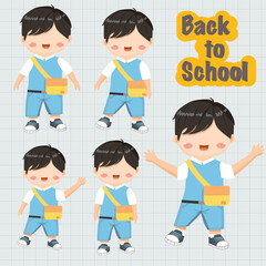 child character student boy collection