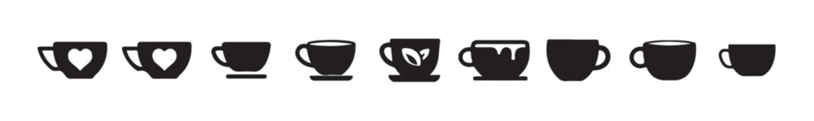 Realistic Cup and Steam Icon Pack, Isolated Cup and Mug Vector Symbols, vector illustration eps 10.