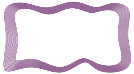 Abstract purple fluid and wave pattern frame