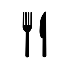 Fork and Knife Icon – Restaurant or Dining Symbol Vector。フォークとナイフのアイコン／飲食・レストラン案内用シンボル素材