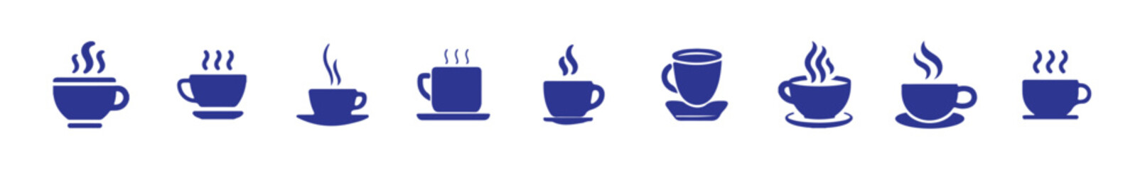 Hand-Drawn Cup and Mug Icon Pack, Monochrome Cup and Mug Vector Set, vector illustration eps 10.