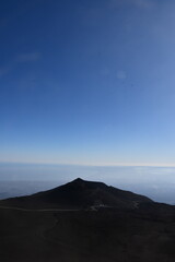 Majestic View of a Volcano Against a Clear Blue Sky