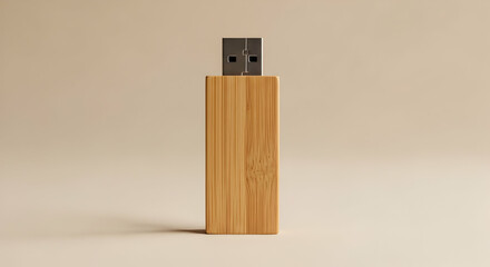 Isolated USB Stick: Wooden Data Storage Solution