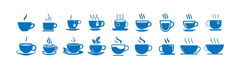 Cup cofee icon. Silhouette tea cup symbol, cup a coffee icon silhouetee. vector illustration eps 10.