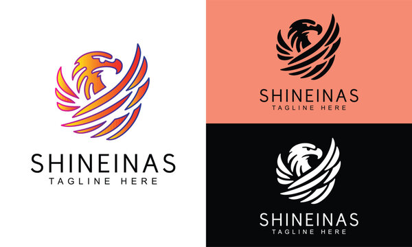 Eagle Head Logo with Minimal Design for Tech and Corporate Use