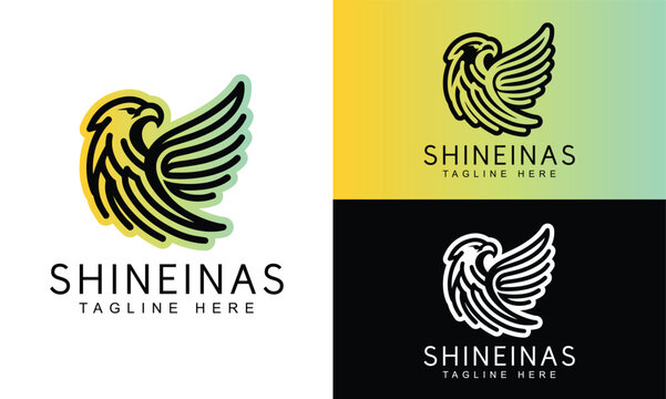Modern Gradient Eagle Logo in Circular Shape for Company Identity