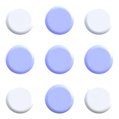 3D 3x3 Circular Grid – Minimal Dashboard Layout Icon