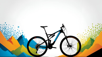 Fototapeta premium Mountain bike abstract background