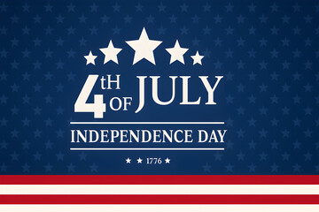 Happy fourth of july independence day text with stars and stripes