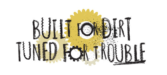 Off-Road hand drawn grunge lettering. Vector illustration