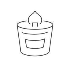 Candle with wood wick icon