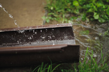 water flowing into the water