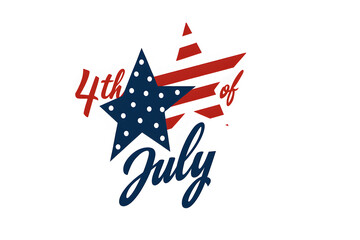 Fourth of july independence day design isolated on white background
