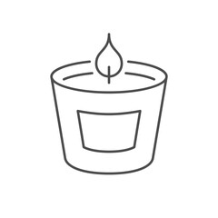 Modern candle line outline icon