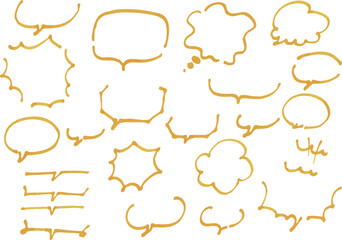 コピックで描いたゆるふわフキダシ