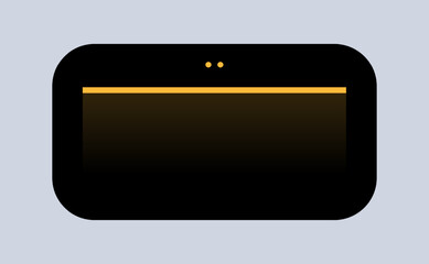 Minimal Dark UI Panel with Status Bar. Modern Interface Module with Neon Line. Clean Dashboard Element in Dark Theme