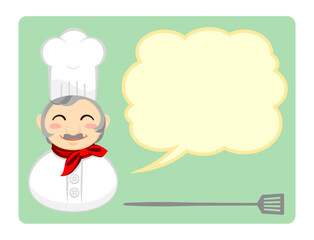 コックさんと吹き出し