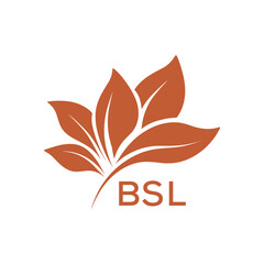 BSL Modern Abstract Botanical Logo with Leaf Motif BSL Later Logo, and Letter mark.
