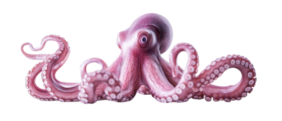 Pink Anglerfish Isolated on Transparent Background, Cut Out, Collection Aquatic Animals