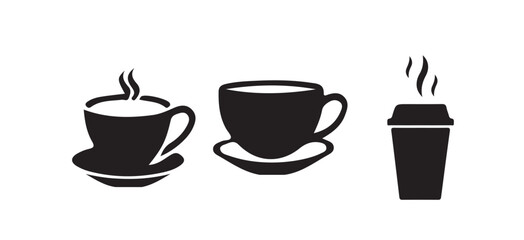 Coffee cup icon, coffee cup silhouette, Coffee mug icon sign symbol design. vector illustration eps 10.