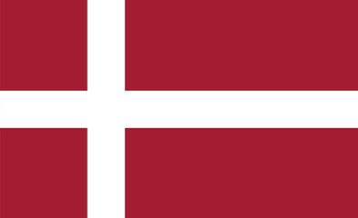Denmark flag vector design and illustration, National Flag of Denmark , red and white color design. Politics and business concept. Vector illustration.