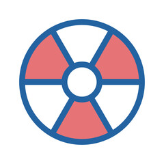 シンプルな浮き輪のアイコン（カラー）