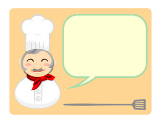 コックさんと吹き出し