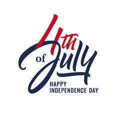 Elegant fourth of july independence day design in red and blue