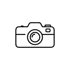 Vector art of a camera isolated on white background