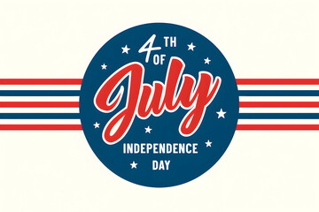 Fourth of july independence day design with stars and stripes