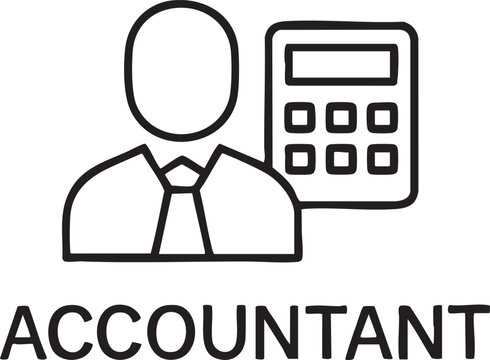 Professional Accountant Icon Financial Expertise and Tax Services
