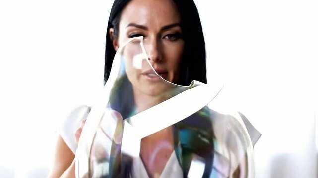 Woman Takes Knife To Glass Balloon