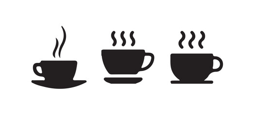 Coffee cup icon set. cup a coffee sign and symbol, vector illustration eps 10.